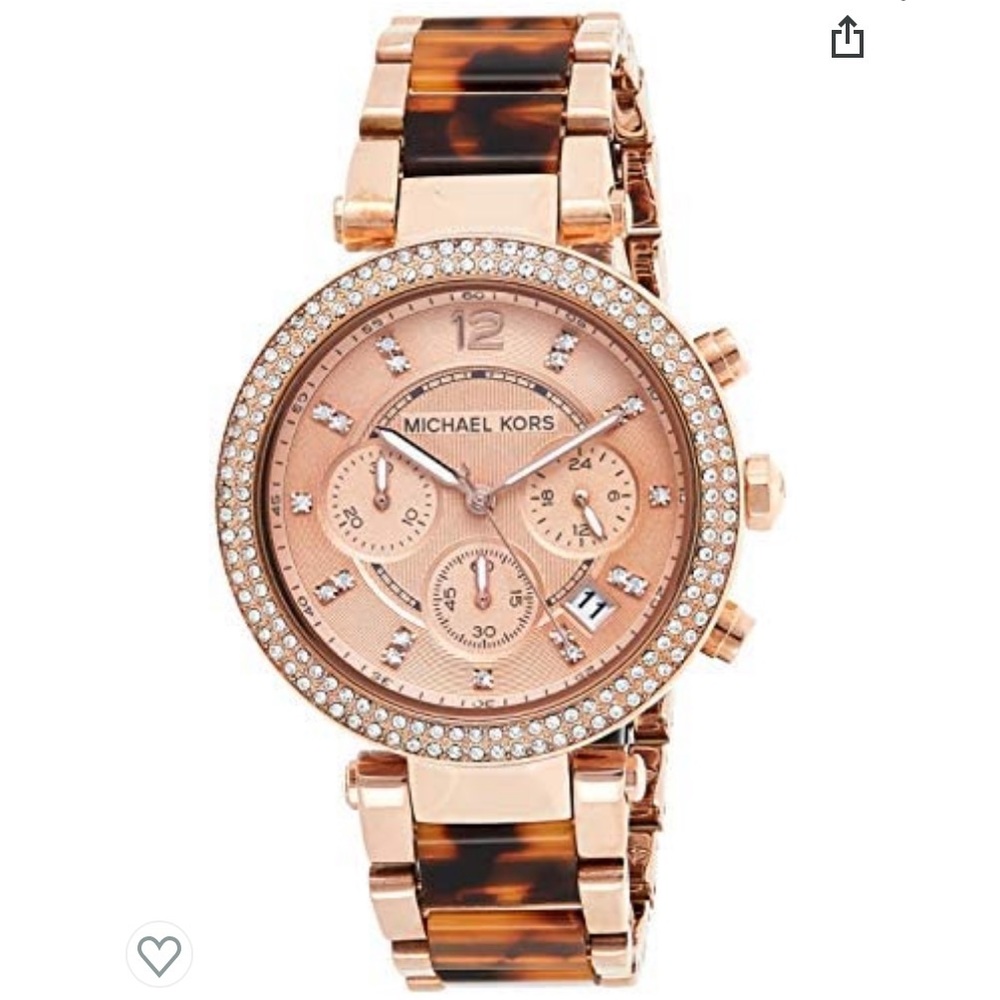 Michael Kors Rose Gold & Tortoiseshell Watch